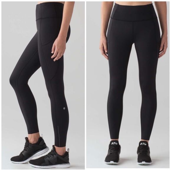 lululemon athletica Pants - Lululemon black fast & free leggings 10